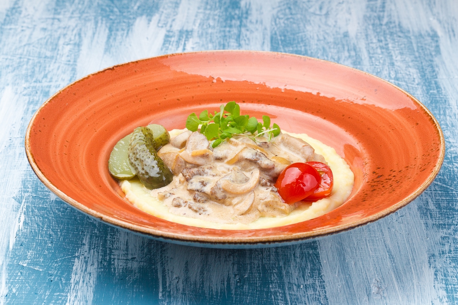 Бефстроганов с грибами, 150/200 г